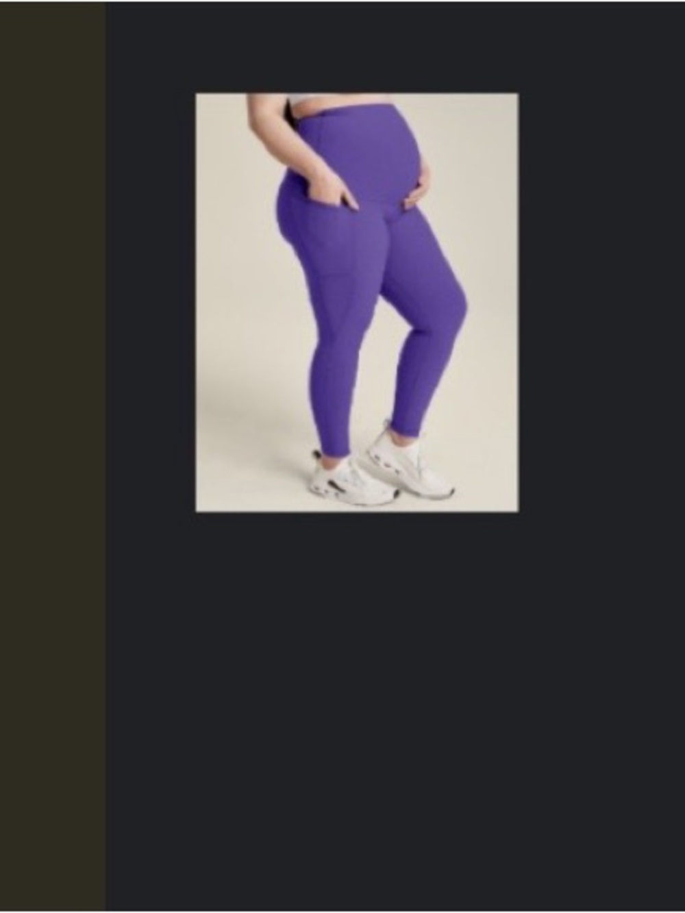 Spacedye Love the Bump Maternity
Pocket Midi Legging
- Ultra Violet